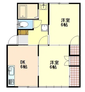 コーポ花沢【1階】の間取り