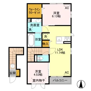 エスペランサII【2階】の間取り