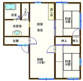 ラフォーレ五十部6【2階】の間取り