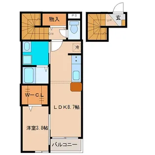 Avanti長町【2階】の間取り