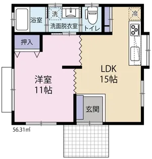 宮城県名取市高舘吉田字下鹿野東【一戸建】の間取り