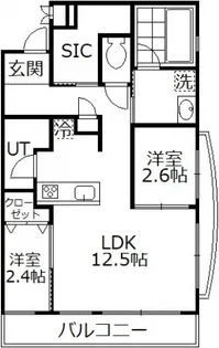 ヴィラ鴻巣【2階】の間取り