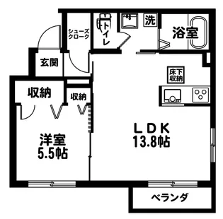 ブロヌーブ豊田フォア【1階】の間取り