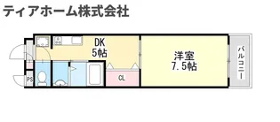 奈良県大和高田市日之出町【マンション】の間取り