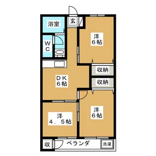 上水ハイツ【2階】の間取り