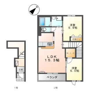 サンコート・ヒル【2階】の間取り