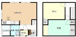浦岡アパート【1階】の間取り