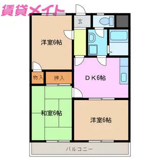 クランプガーデンN【2階】の間取り