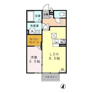 セジュール大和【1階】の間取り