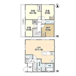 埼玉県さいたま市岩槻区宮町2【一戸建】の間取り