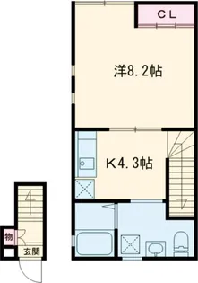 ラニモアナ高梨【2階】の間取り