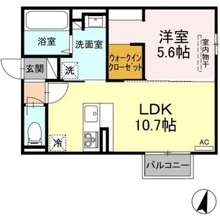 D-ROOM竹尾II【2階】の間取り