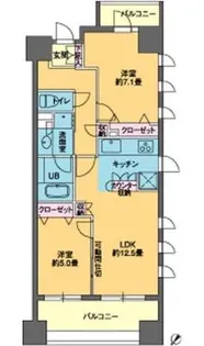 パークキューブ日本橋水天宮【6階】の間取り