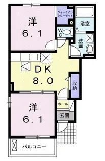 サニーウェルII【1階】の間取り