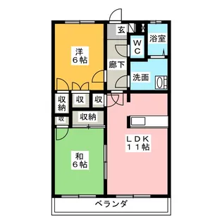 ログマンラシューレ【2階】の間取り