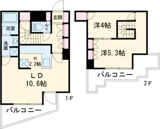 ユニーブル島津山【9階】の間取り