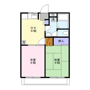 北野ハイツB【2階】の間取り