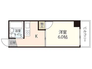 AXA舟入通り【4階】の間取り