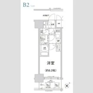エスリード阿波座プライムコート【8階】の間取り