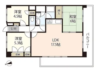 鶴見ハイタウン【11階】の間取り