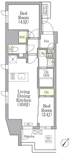 エル・セレーノ横浜関内プリマ【11階】の間取り