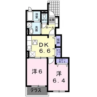 カーサ・陽だまり【1階】の間取り