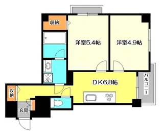 東京都国立市北1【マンション】の間取り