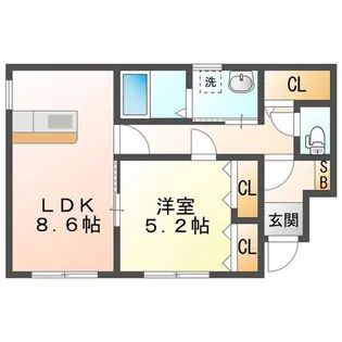 ラッキーコート【1階】の間取り
