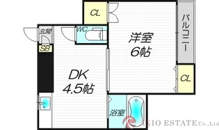 長井ハイツ淡路【4階】の間取り