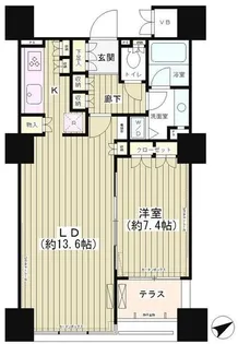 東京都中央区明石町【マンション】の間取り