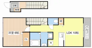 滋賀県守山市勝部5【アパート】の間取り