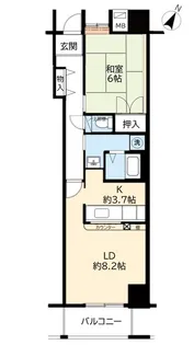 URキャナルタウンウェスト【2階】の間取り