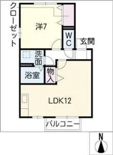 トゥインクルコート城山I【2階】の間取り