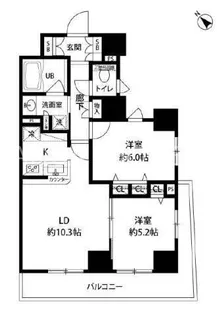 ルクレ日本橋馬喰町【7階】の間取り