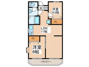 サイレンス大森西【1階】の間取り