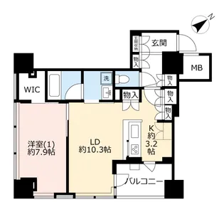 横浜ヴェールタワー【15階】の間取り
