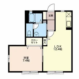 1LDKの間取り画像