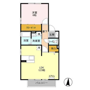 神奈川県厚木市戸田【アパート】の間取り