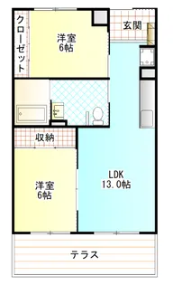 パノラマハイツ秋山【1階】の間取り