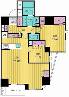 東京都文京区本駒込1【マンション】の間取り