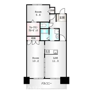 群馬県高崎市上中居町【マンション】の間取り