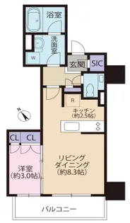 品川タワーレジデンス【4階】の間取り