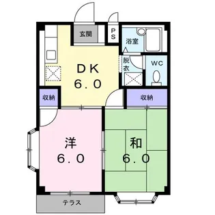 メゾンクレール【1階】の間取り