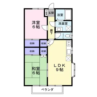 第2サンウィング【2階】の間取り