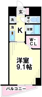 東京都渋谷区幡ヶ谷2【マンション】の間取り