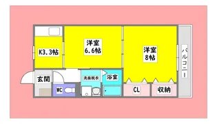 広島県東広島市西条町御薗宇【マンション】の間取り