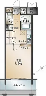 エンクレスト福岡【2階】の間取り