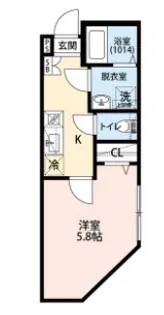 エクセラン竹ノ塚【1階】の間取り