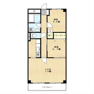トーシンコーポ若草台【2階】の間取り