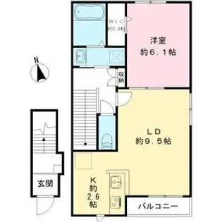 YOUR MAISON茜部中島【2階】の間取り